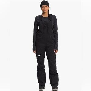 SOLD —THE NORTH FACE Insulated Bib Womens Snowboard Pants Black Sz MEDIUM